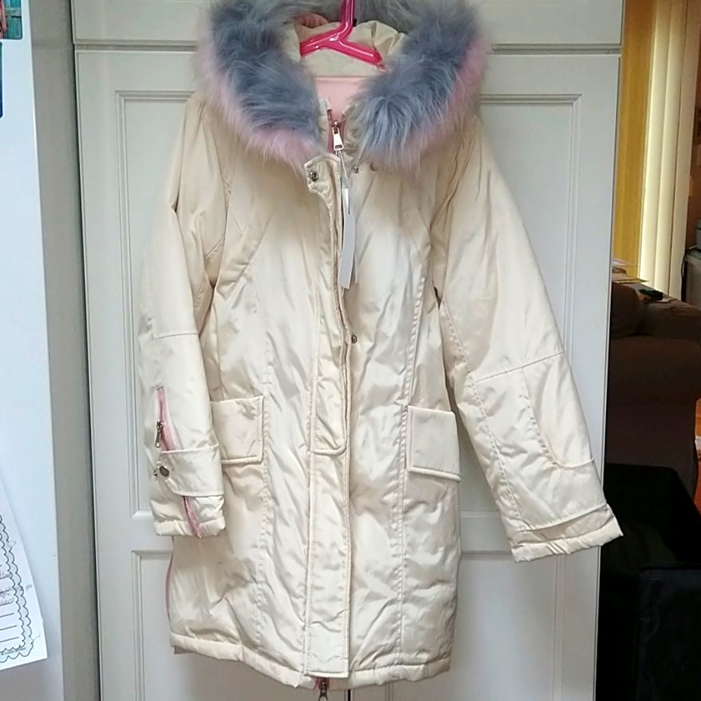 Boutique off white dawn coat parka warm XL 140